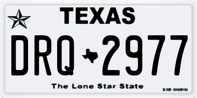 TX license plate DRQ2977