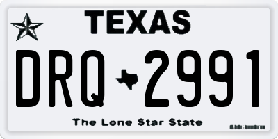 TX license plate DRQ2991