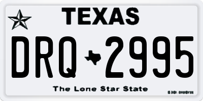 TX license plate DRQ2995