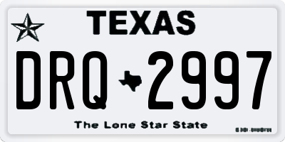 TX license plate DRQ2997