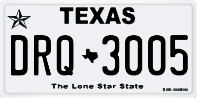 TX license plate DRQ3005