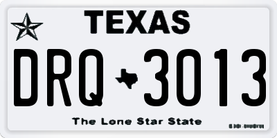 TX license plate DRQ3013