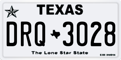 TX license plate DRQ3028
