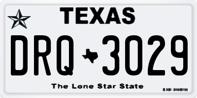 TX license plate DRQ3029