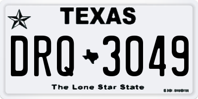 TX license plate DRQ3049