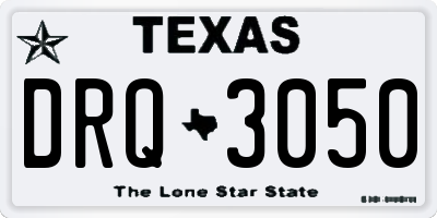 TX license plate DRQ3050