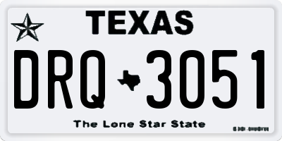 TX license plate DRQ3051