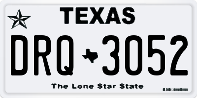 TX license plate DRQ3052