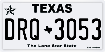 TX license plate DRQ3053