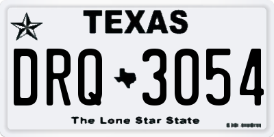 TX license plate DRQ3054