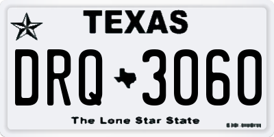TX license plate DRQ3060