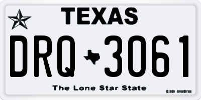 TX license plate DRQ3061