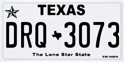 TX license plate DRQ3073