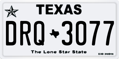 TX license plate DRQ3077