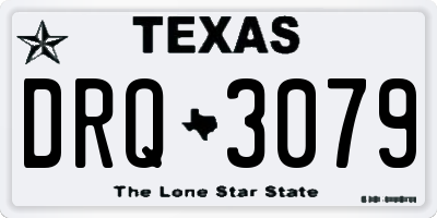 TX license plate DRQ3079