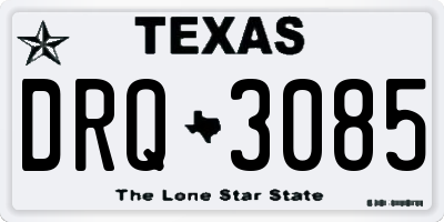 TX license plate DRQ3085