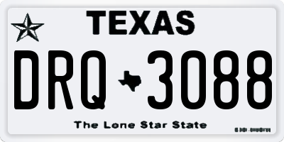 TX license plate DRQ3088