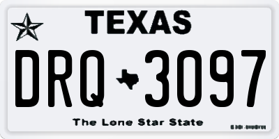 TX license plate DRQ3097