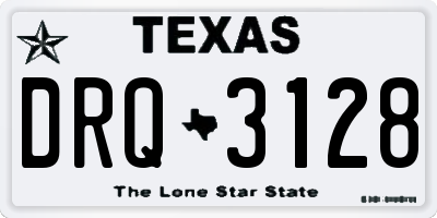 TX license plate DRQ3128