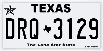 TX license plate DRQ3129