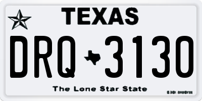 TX license plate DRQ3130