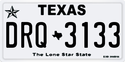 TX license plate DRQ3133