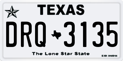 TX license plate DRQ3135