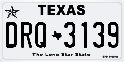 TX license plate DRQ3139