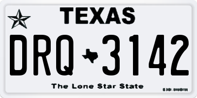 TX license plate DRQ3142