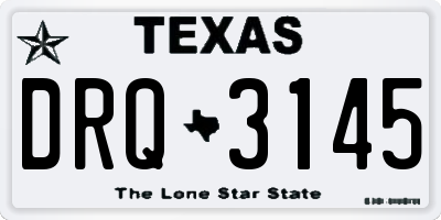TX license plate DRQ3145