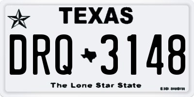 TX license plate DRQ3148