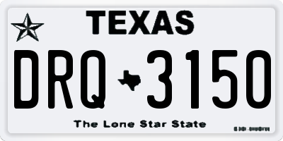 TX license plate DRQ3150