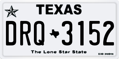 TX license plate DRQ3152