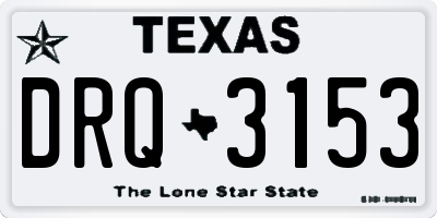 TX license plate DRQ3153