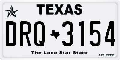 TX license plate DRQ3154