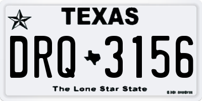 TX license plate DRQ3156
