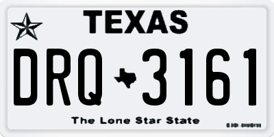TX license plate DRQ3161