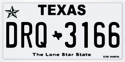 TX license plate DRQ3166