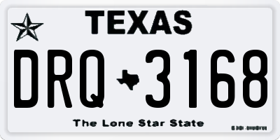 TX license plate DRQ3168