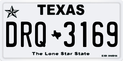TX license plate DRQ3169