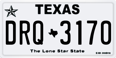 TX license plate DRQ3170