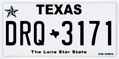 TX license plate DRQ3171