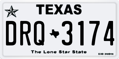 TX license plate DRQ3174