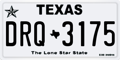 TX license plate DRQ3175