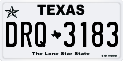 TX license plate DRQ3183