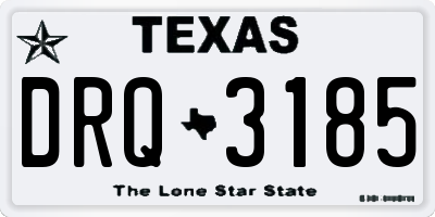 TX license plate DRQ3185