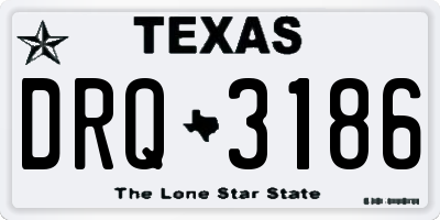 TX license plate DRQ3186