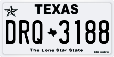 TX license plate DRQ3188
