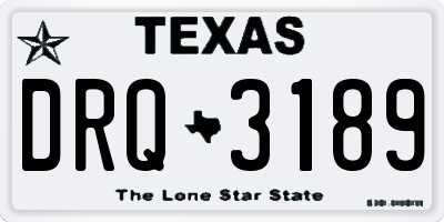 TX license plate DRQ3189
