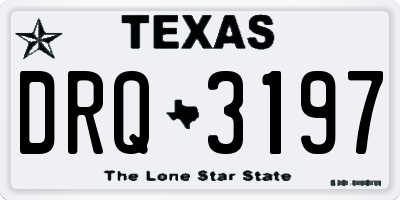 TX license plate DRQ3197